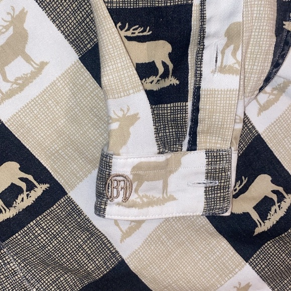 Mens Barn fly Elk button down plaid shirt size small - Picture 3 of 4